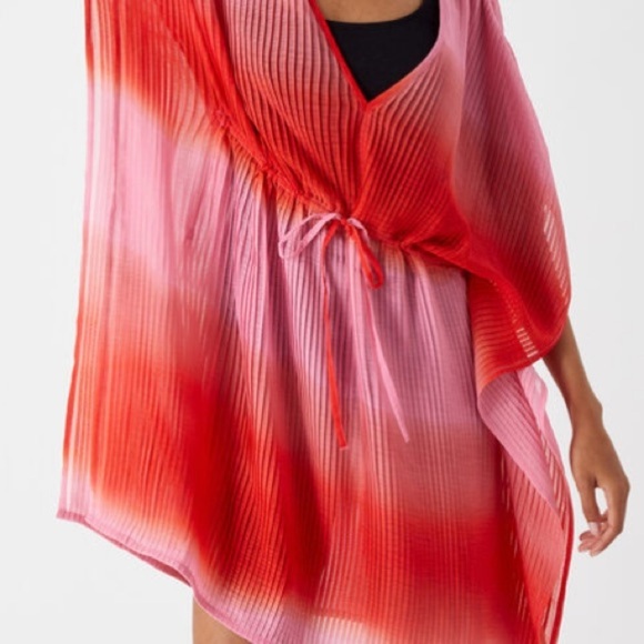 Accessorize London NWT Swim Cover-up Ombre Pleated Kaftan Vacation Resortwear - Picture 3 of 11